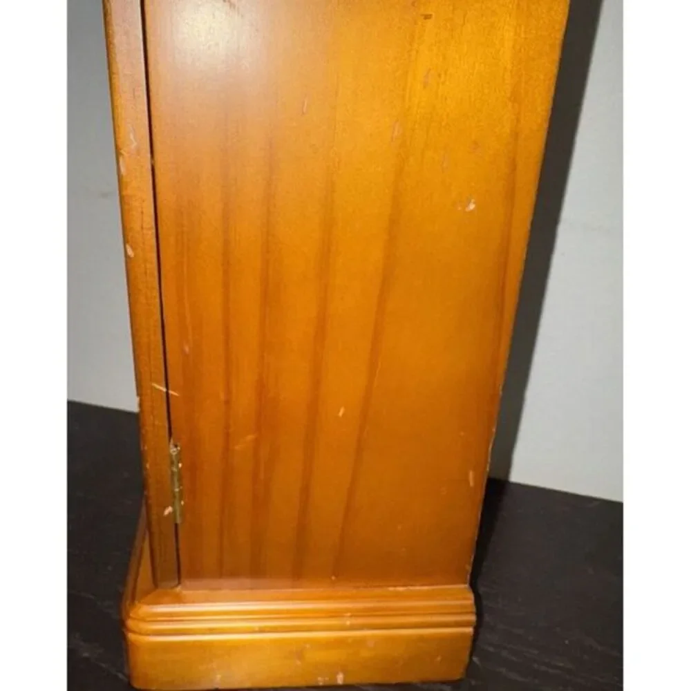 Crown Court Jewelry Box Golden  Brown Wood finish.‎